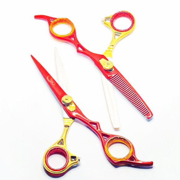 Barber Scissor Set Cutting And Thinning Shears - Picture 3 of 3